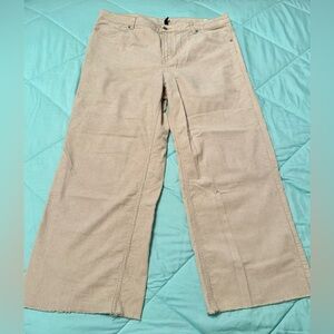 Divided by H&M Cream Corduroy Wide-Leg Pants